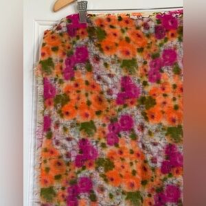 J. Crew 100% wool floral scarf